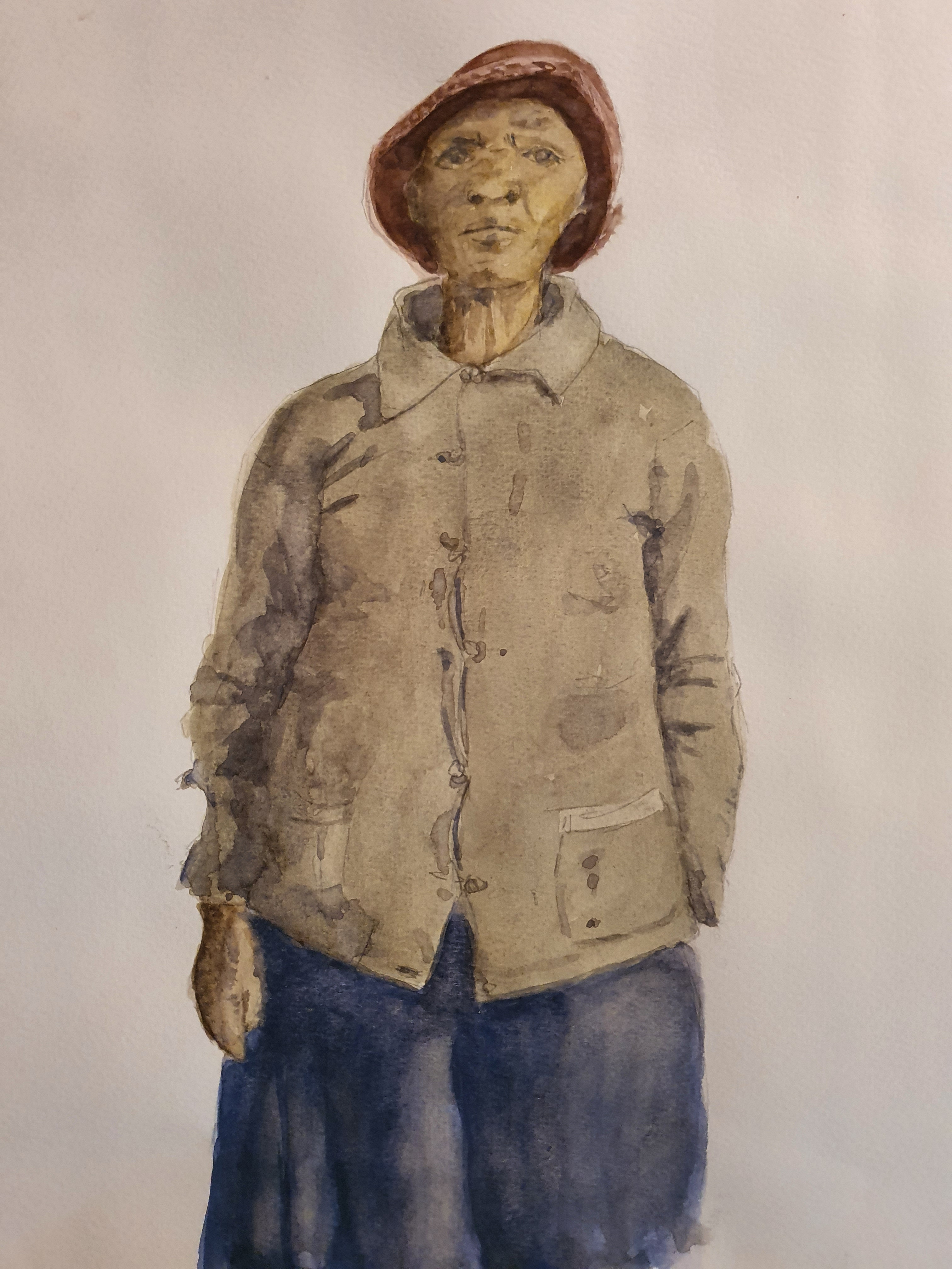 Akvarel, portræt efter Eudora Welty, 2018